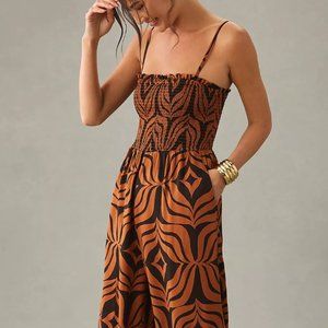 By Anthropologie Printed Balloon Leg Jumpsuit - Size Small